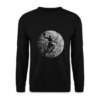 Basketball - Unisex Sweatshirt - black - Front - Alina (178cm) & Michal (187cm)
