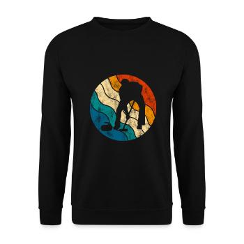 Curling sur glace Curling Retro Cadeau - Sweat-shirt Unisexe - noir - Devant - Alina (178cm) & Michal (187cm)