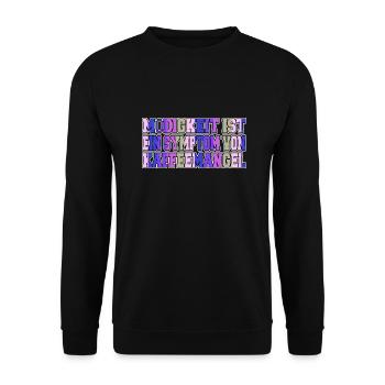 morgenmuffel bürotasse baristia koffein müdigkeit - Unisex Pullover - Schwarz - Vorne - Alina (178cm) & Michal (187cm)