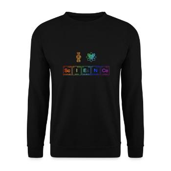I LOVE SCIENCE - Science Symbols LGBTQi+ - Unisex Sweatshirt - black - Front - Alina (178cm) & Michal (187cm)