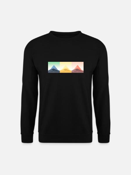 Mountain Landscape Geometric Art - Unisex Sweatshirt - black