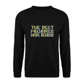 funny car mechanic baseballcoffeemug - Unisex Sweatshirt - black - Front - Alina (178cm) & Michal (187cm)