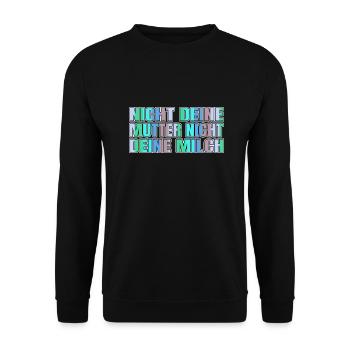 weihnachten pro vegan geek vegan lustig bday - Unisex Pullover - Schwarz - Vorne - Alina (178cm) & Michal (187cm)