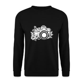 Fotograf Fotografieren Fotografie Kamera - Unisex Pullover - Schwarz - Vorne - Alina (178cm) & Michal (187cm)
