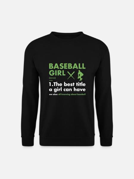 Sport Girl Definition Baseball - Unisex Sweatshirt - black