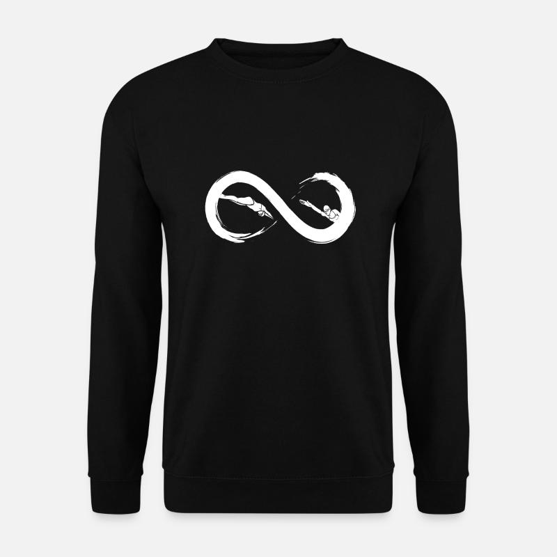 Infinity swimming - Unisex Sweatshirt - black