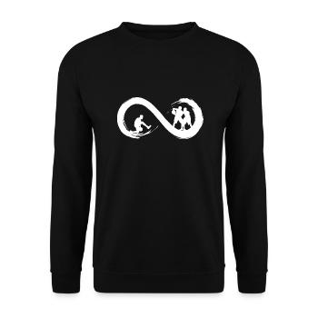 Basketball to infinity - Unisex Sweatshirt - black - Front - Alina (178cm) & Michal (187cm)