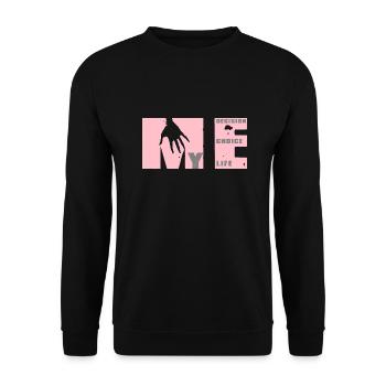 Finding My Course: Choice, Decision, Life - Unisex Sweatshirt - black - Front - Alina (178cm) & Michal (187cm)