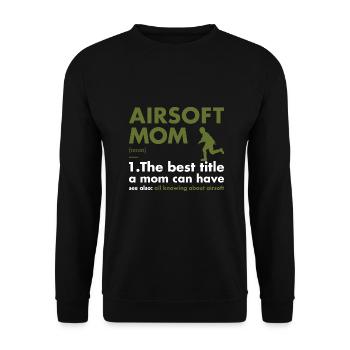 Sport Mom Definition Airsoft - Unisex Sweatshirt - black - Front - Alina (178cm) & Michal (187cm)