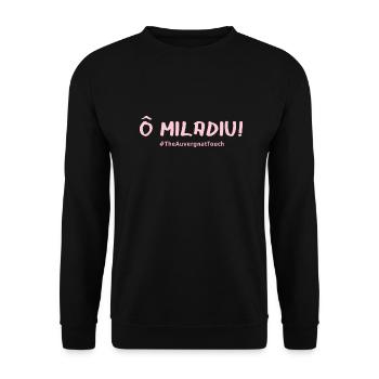 Ô miladiu !! - Sweat-shirt Unisexe - noir - Devant - Alina (178cm) & Michal (187cm)