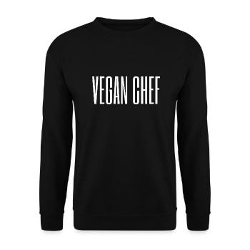 CHEF VÉGÉTALIEN / Cuisine végétalienne - Sweat-shirt Unisexe - noir - Devant - Alina (178cm) & Michal (187cm)