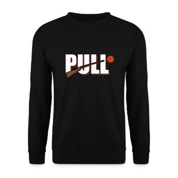 Pull Skeet Shooting Trapshooting - Unisex Pullover - Schwarz - Vorne - Alina (178cm) & Michal (187cm)