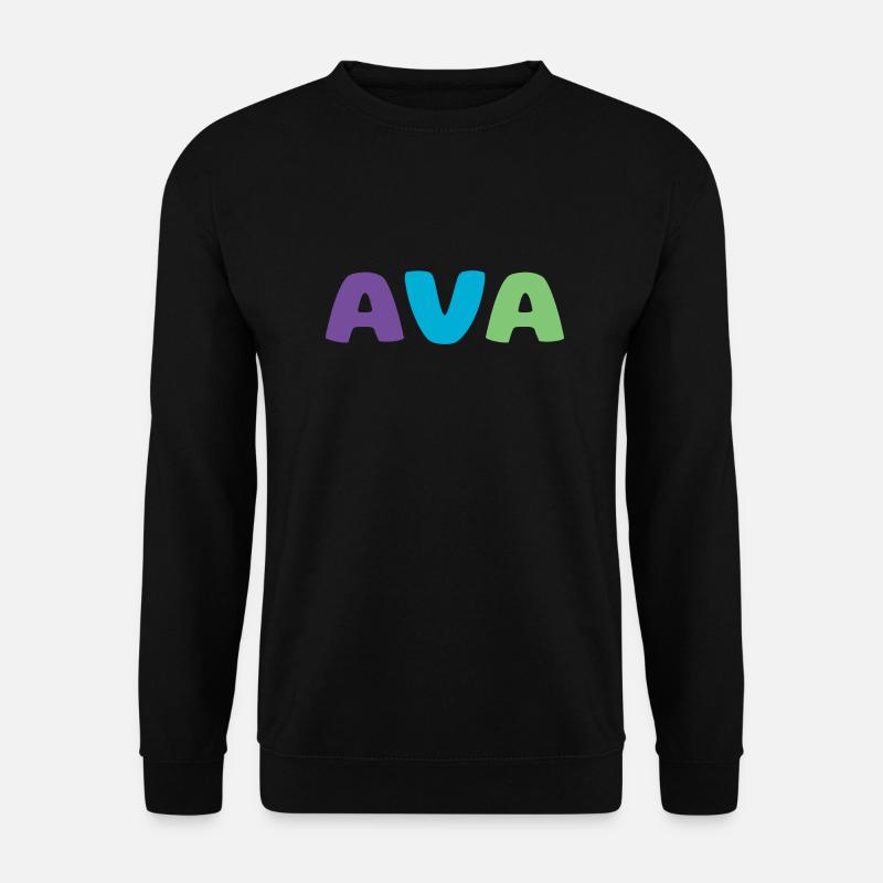 Name- Ava - Unisex Pullover - Schwarz