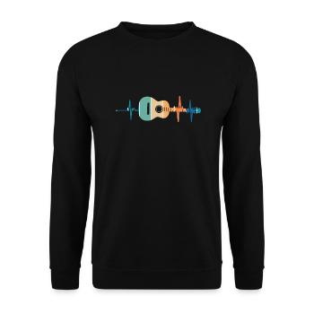 battement De cœur guitare - Sweat-shirt Unisexe - noir - Devant - Alina (178cm) & Michal (187cm)