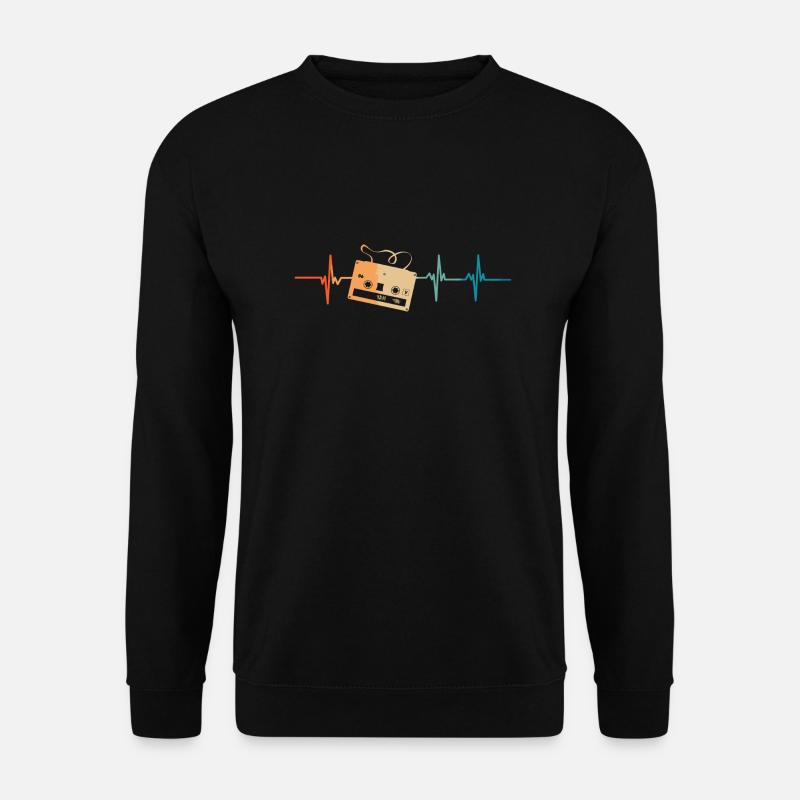 Heartbeat Kassette - Unisex Pullover - Schwarz
