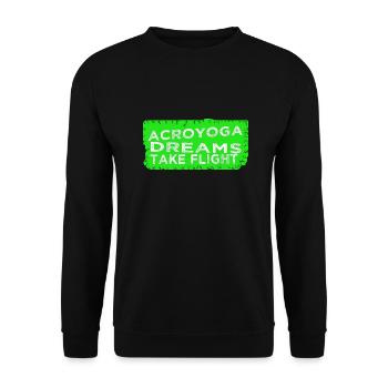 Yoga Happy Strength Training Body Positivity Fun - Unisex Sweatshirt - black - Front - Alina (178cm) & Michal (187cm)