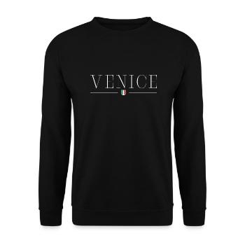 Venedig, Italien Litauen Stil Design T-Shirt - Unisex Pullover - Schwarz - Vorne - Alina (178cm) & Michal (187cm)