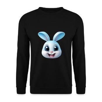 Rabbit Rabbit - Unisex Sweatshirt - black - Front - Alina (178cm) & Michal (187cm)