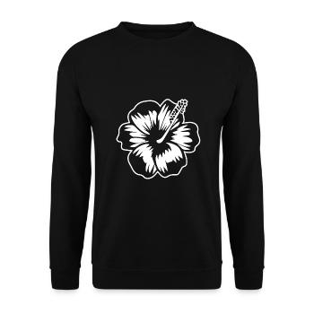 Hibiskus - Unisex Pullover - Schwarz - Vorne - Alina (178cm) & Michal (187cm)