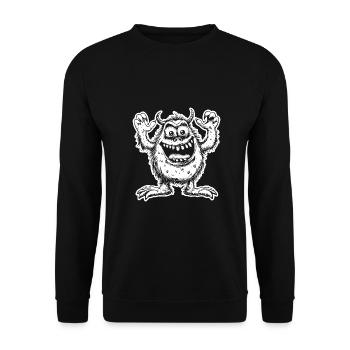 Monster - Unisex Pullover - Schwarz - Vorne - Alina (178cm) & Michal (187cm)