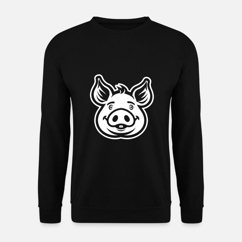 Schwein Schweinchen - Unisex Pullover - Schwarz