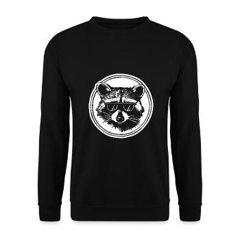 Raton laveur - Sweat-shirt Unisexe - noir - Devant - Alina (178cm) & Michal (187cm)