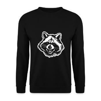Raton laveur - Sweat-shirt Unisexe - noir - Devant - Alina (178cm) & Michal (187cm)