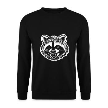 Raton laveur - Sweat-shirt Unisexe - noir - Devant - Alina (178cm) & Michal (187cm)