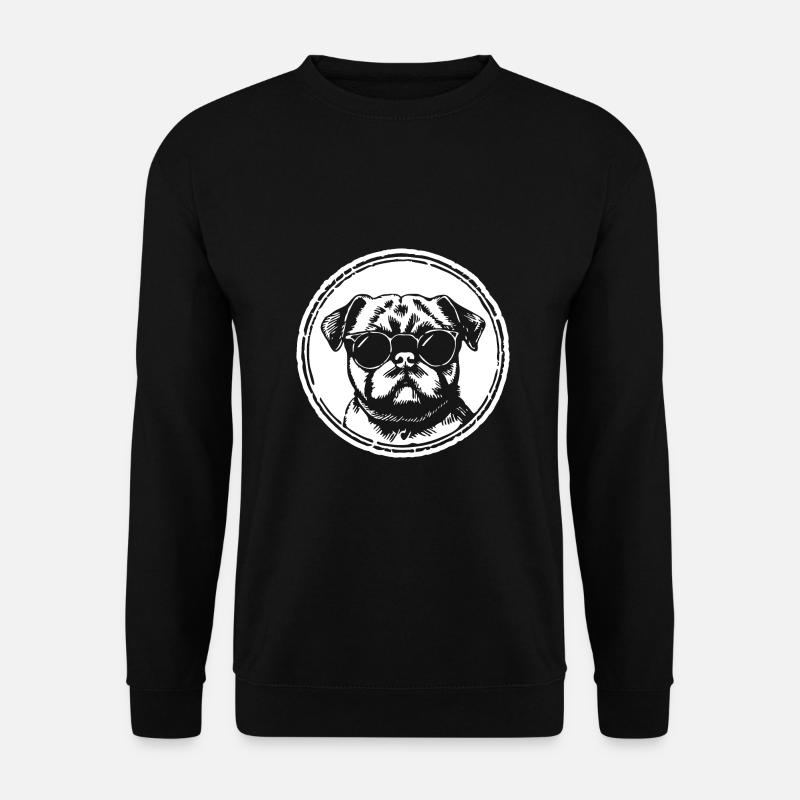 Mops Hund - Unisex Pullover - Schwarz