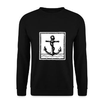 Anchor - Unisex Sweatshirt - black - Front - Alina (178cm) & Michal (187cm)