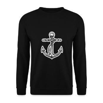 Anker - Unisex Pullover - Schwarz - Vorne - Alina (178cm) & Michal (187cm)