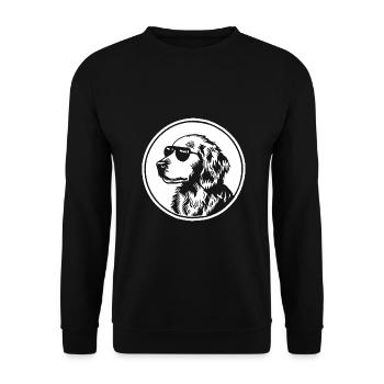 Golden Retriever Dog - Unisex Sweatshirt - black - Front - Alina (178cm) & Michal (187cm)
