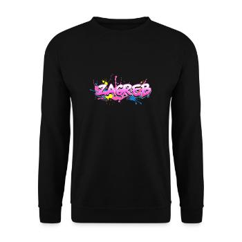Kroatien Hrvatska Kroatien HRV Reisen Europa Zagreb - Unisex Pullover - Schwarz - Vorne - Alina (178cm) & Michal (187cm)