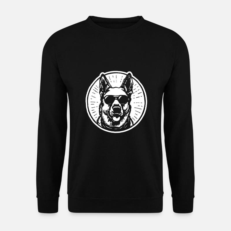 Schäferhund Hund Hundekopf - Unisex Pullover - Schwarz