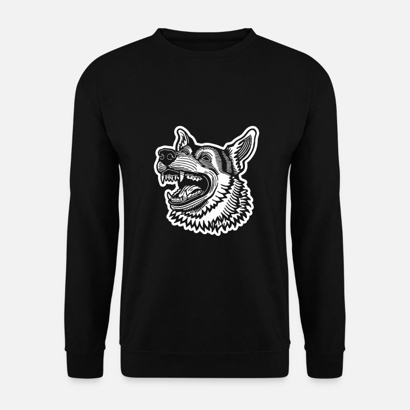 German Shepherd Dog Dog Head - Unisex Sweatshirt - black