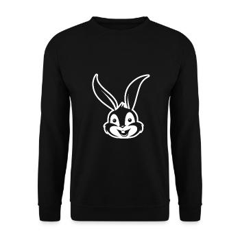Rabbit Rabbit - Unisex Sweatshirt - black - Front - Alina (178cm) & Michal (187cm)