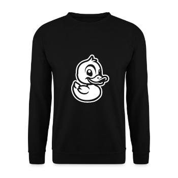 Ente Enten - Unisex Pullover - Schwarz - Vorne - Alina (178cm) & Michal (187cm)