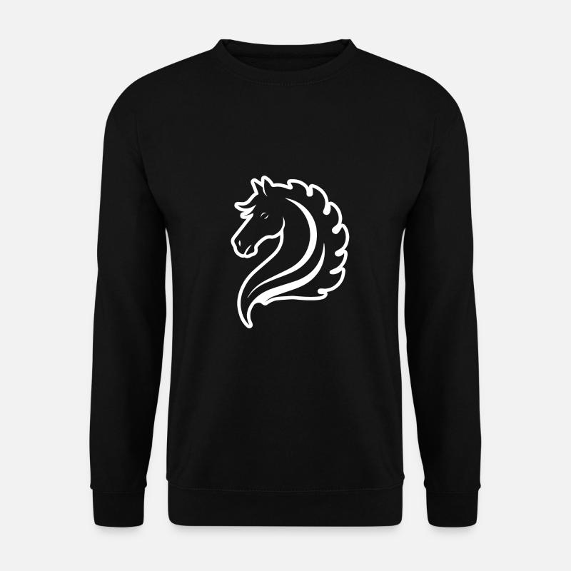 Cheval Chevaux Équitation Cavalier - Sweat-shirt Unisexe - noir