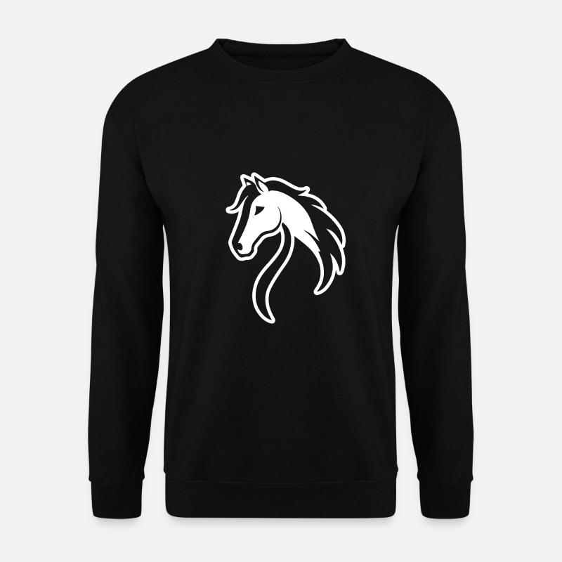 Cheval Chevaux Équitation Cavalier - Sweat-shirt Unisexe - noir