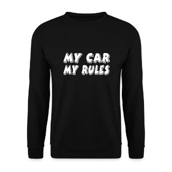 Voiture - Sweat-shirt Unisexe - noir - Devant - Alina (178cm) & Michal (187cm)