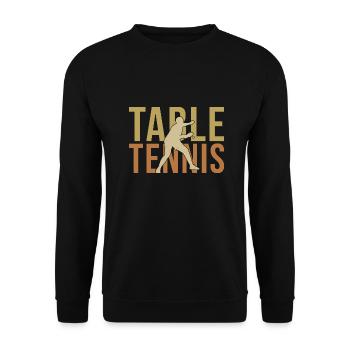 Raquette de ping-pong de table dire cadeau - Sweat-shirt Unisexe - noir - Devant - Alina (178cm) & Michal (187cm)