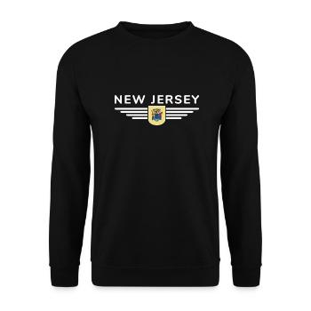 New Jersey Fan T-Shirt – Perfect for fans! - Unisex Sweatshirt - black - Front - Alina (178cm) & Michal (187cm)