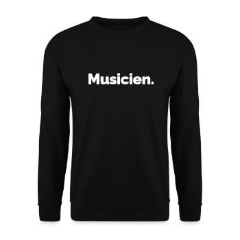 Musicien - Sweat-shirt Unisexe - noir - Devant - Alina (178cm) & Michal (187cm)