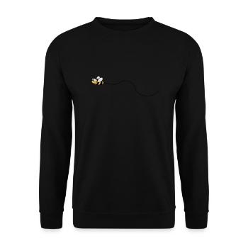 biene_3c - Sweat-shirt Unisexe - noir - Devant - Alina (178cm) & Michal (187cm)