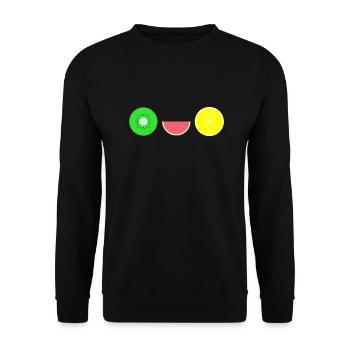 DIGITAL FRUIT - Hipster KIWI CITRON MELON - Sweat-shirt Unisexe - noir - Devant - Alina (178cm) & Michal (187cm)