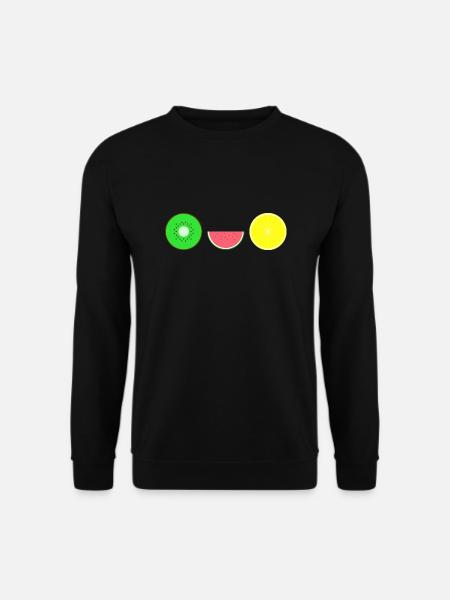 DIGITAL FRUITS - Hipster KIWI MELONE ZITRONE - Unisex Pullover - Schwarz