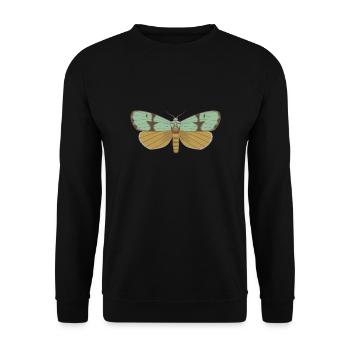 Schmetterling 115 - Unisex Pullover - Schwarz - Vorne - Alina (178cm) & Michal (187cm)