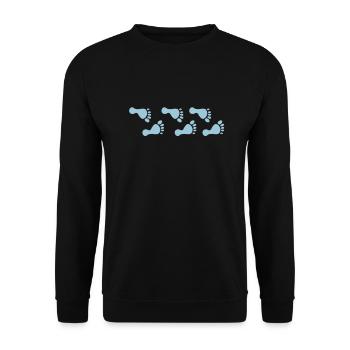 baby feet - Sweat-shirt Unisexe - noir - Devant - Alina (178cm) & Michal (187cm)