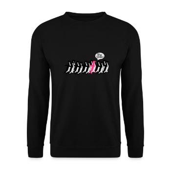 stay unique - Unisex Pullover - Schwarz - Vorne - Alina (178cm) & Michal (187cm)
