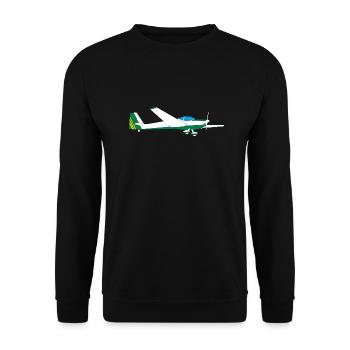 Planeur de moteur faucon pilote avion mouche cadeau - Sweat-shirt Unisexe - noir - Devant - Alina (178cm) & Michal (187cm)